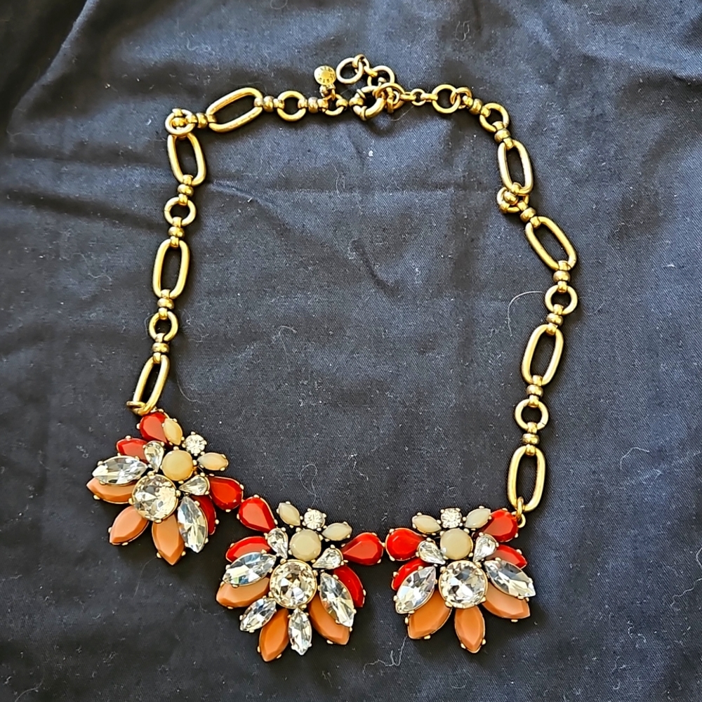 Jcrew floral statement necklace